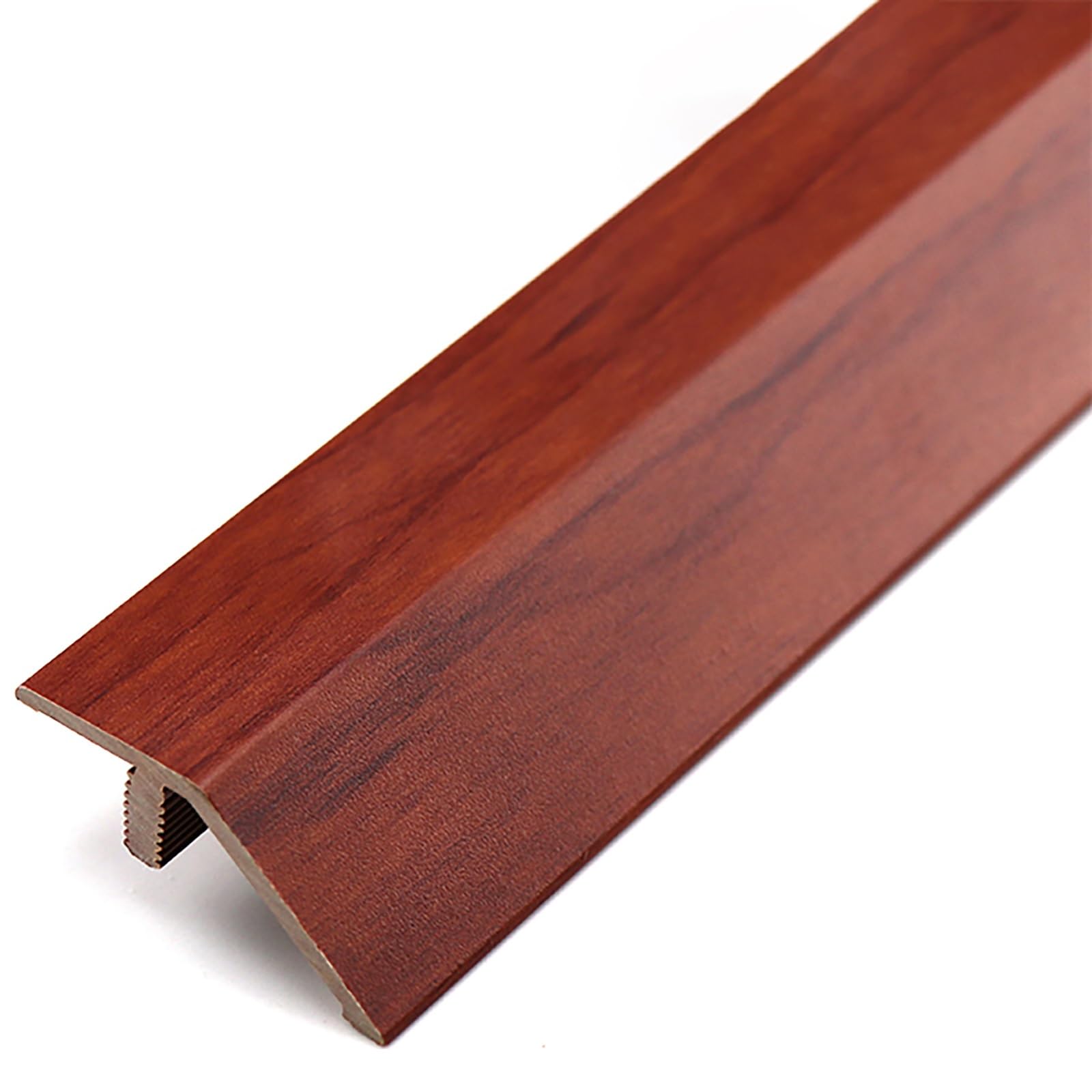 Perfil Transición Suelo Desnivel, Perfil PVC Moqueta, tira de umbral de transición, para Laminado, Moqueta, Parquet(Redwood,270cm(3x90cm))