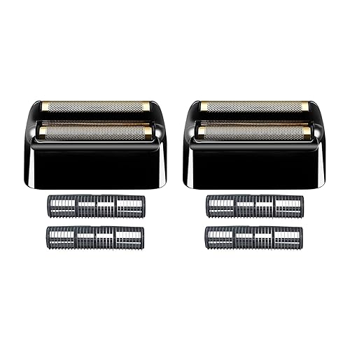 Paquete de 2 láminas de repuesto para afeitadora y cortadores compatibles con BaBylissPRO Double FXFS2 de repuesto de lámina de metal (negro, 2