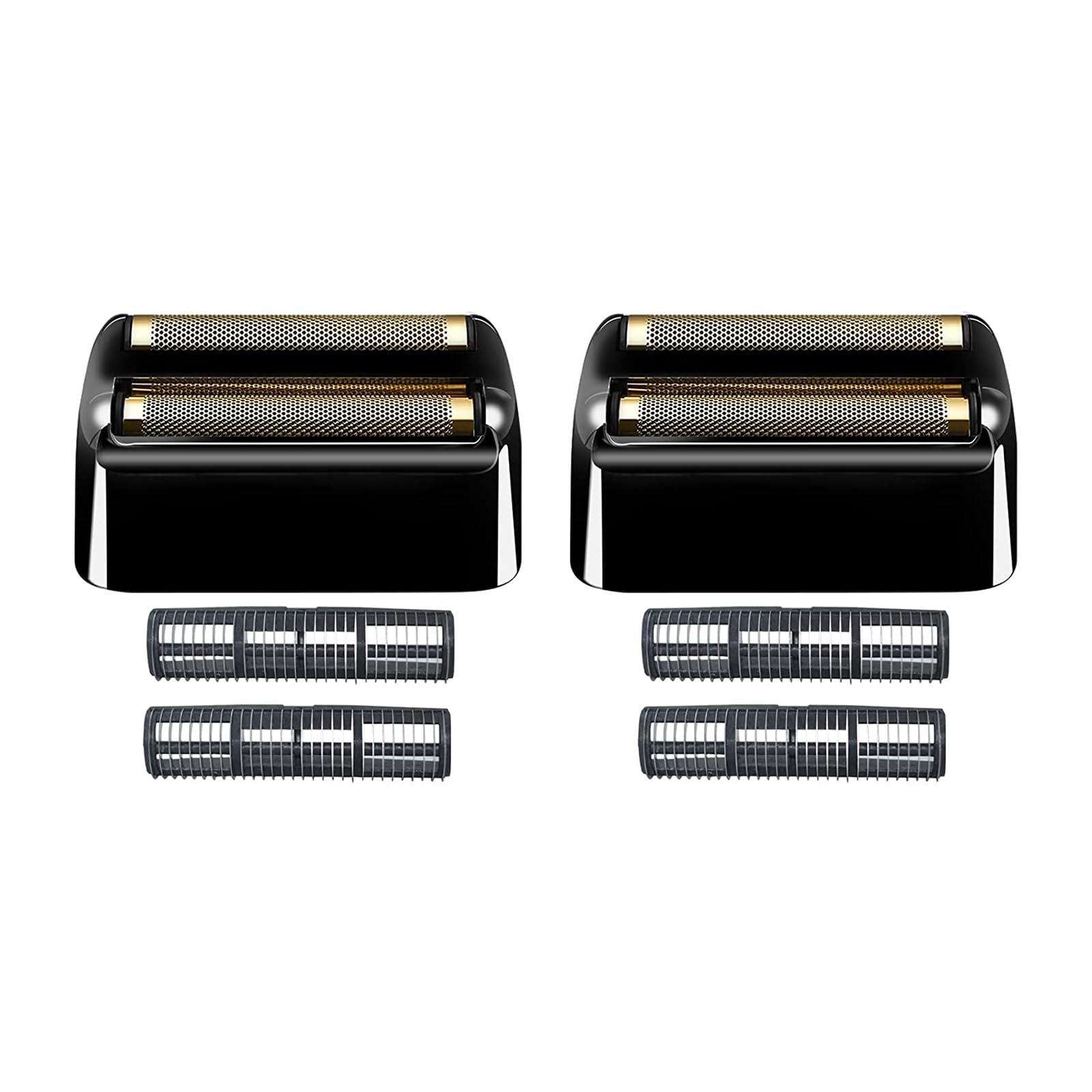 2Pack Shaver Replacement Foil and Cutters compatible with BaBylissPRO Double FXFS2 Metal shaver foil replacement (Black-2PCS)