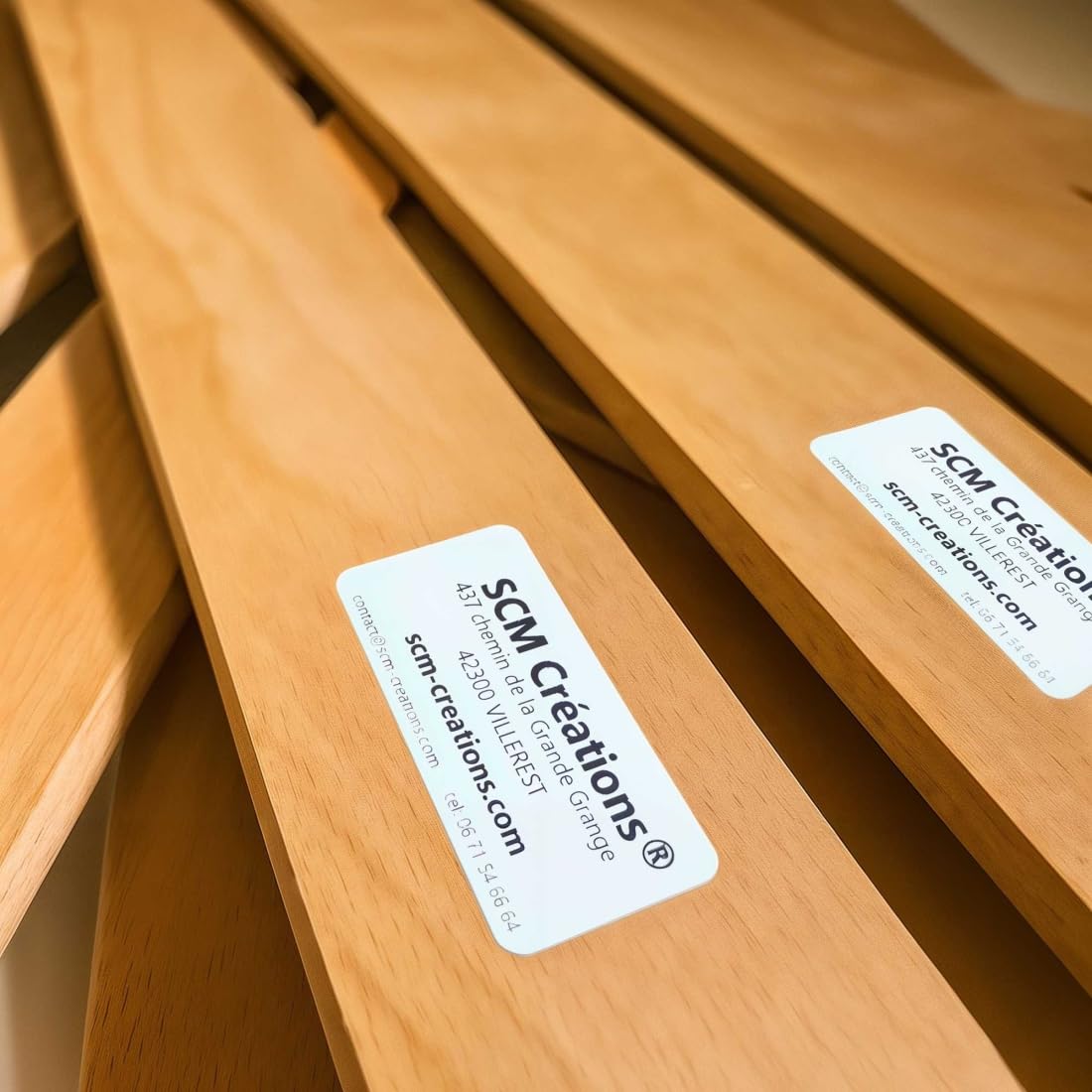 SCM Créations Lot de 3 Lattes 70 cm 700mm Largeur 53mm épaisseur 8mm Bois hêtre Durable | Sommier lit canapé clic clac bz | 7 Plis Rechange Renfort résistant Soutien Matelas