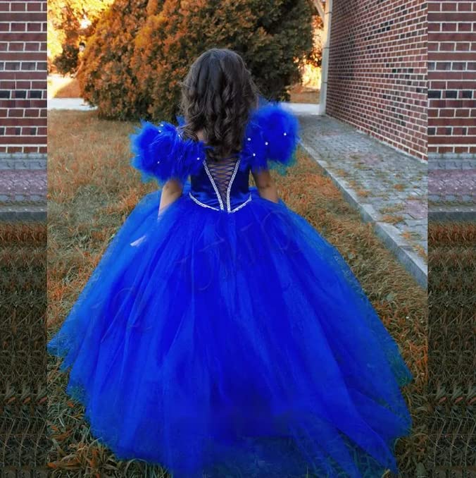 ZHengquan Girls Flower Dresses Fluffy Short Sleeve Tulle Pageant Dresses Princess Kids Dress Birthday Gowns4
