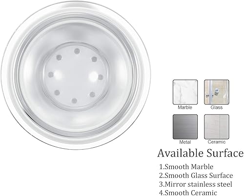 Miniatura 6 de Soporte de mano de ducha con ventosa ajustable Soporte de cabezal de ducha Soporte de montaje universal Plástico ABS con cromo pulido para mármol