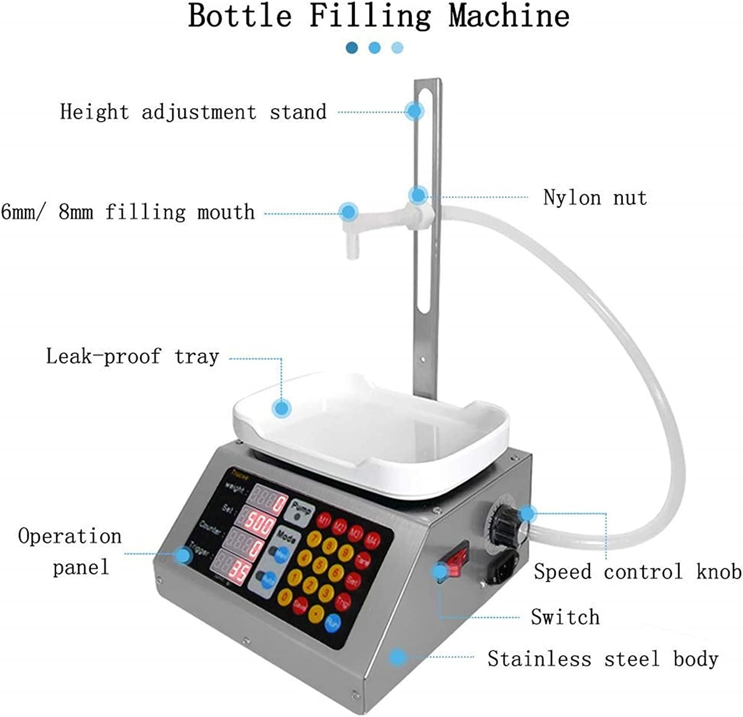 TREEYX Automatic Filling Machine Bottle Filler Liquid Filling Machine Small Filling Machine Auto Digital Bottle Filler for Paste — view 4