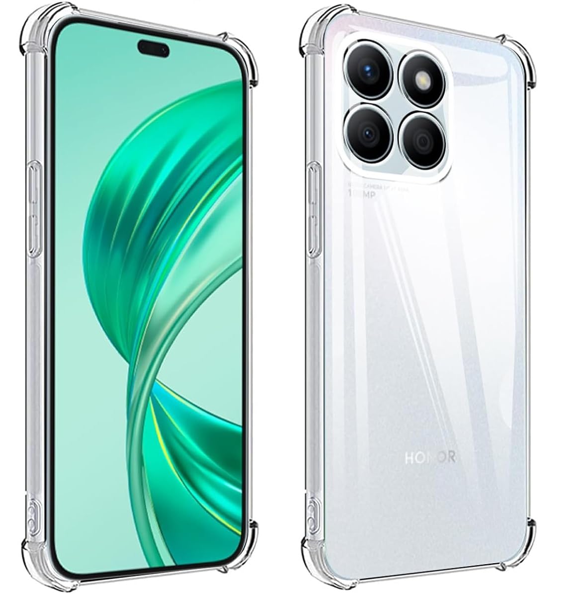 Zubitech Case for Honor X8b Soft Silicone Case, Lightweight Protective Cover Smooth Finish Camera Protective Shock Absorbant Stylish Case for Men Women Compatible with Honor X8b (Clear)