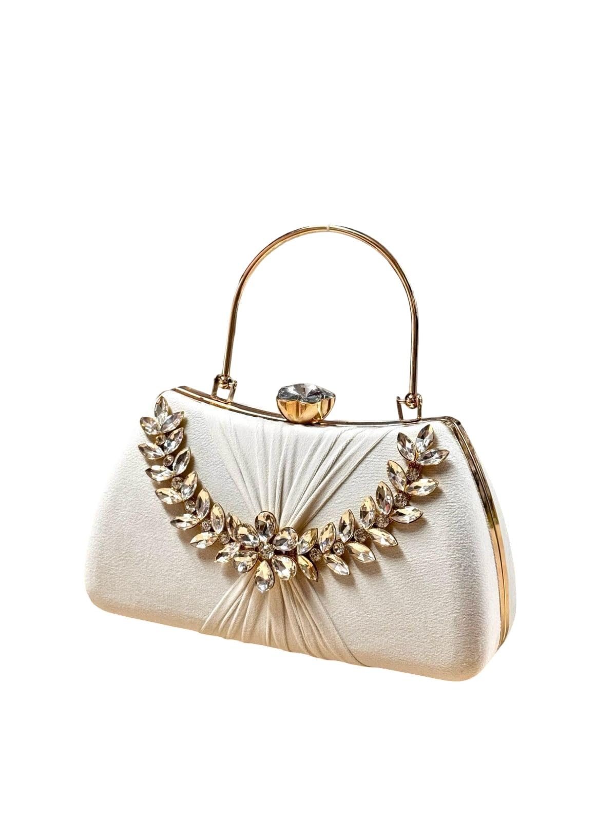 Women?s Stylish Clutch Purse for, Evening Clutch Wallet for Girls & Women PARTY WHITE GOLD HOT CLUCH_383-picture-28
