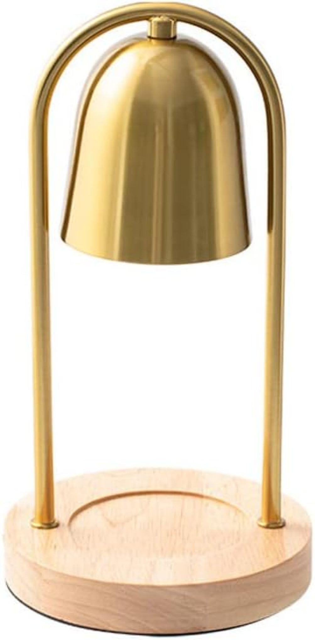 Lampada Scaldacandele, Lampada Scaldacera Dimmerabile, Lampada A Cera for Aromaterapia A LED Compatibile con Candele Grandi E Piccole, Lampada da Notte A Forma di Campana in Metallo Dorato