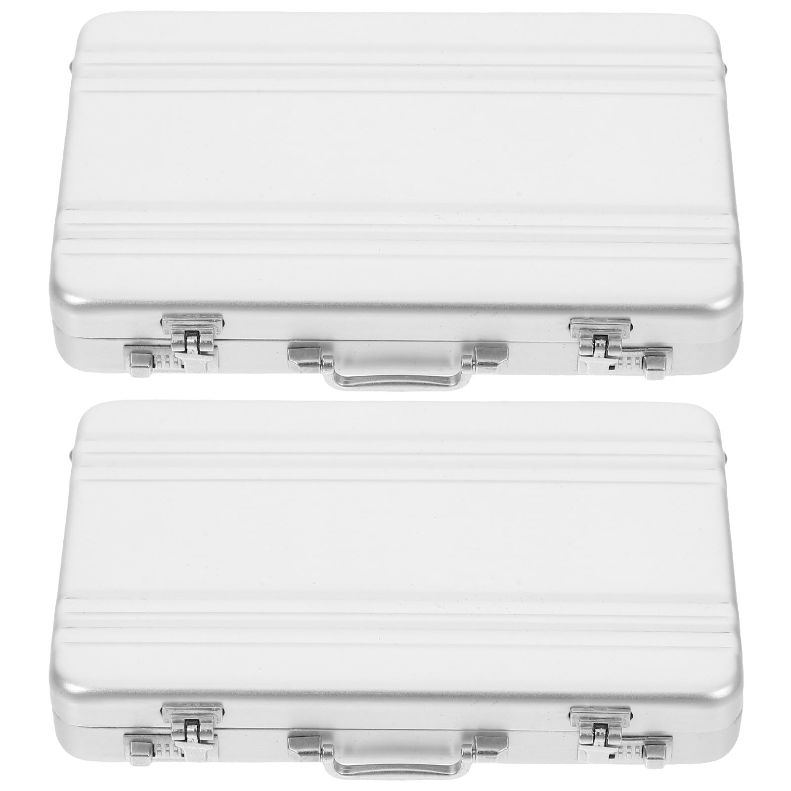 Tarjetero de aluminio Kisangel de doble unidad con capacidad para 30 tarjetas 8