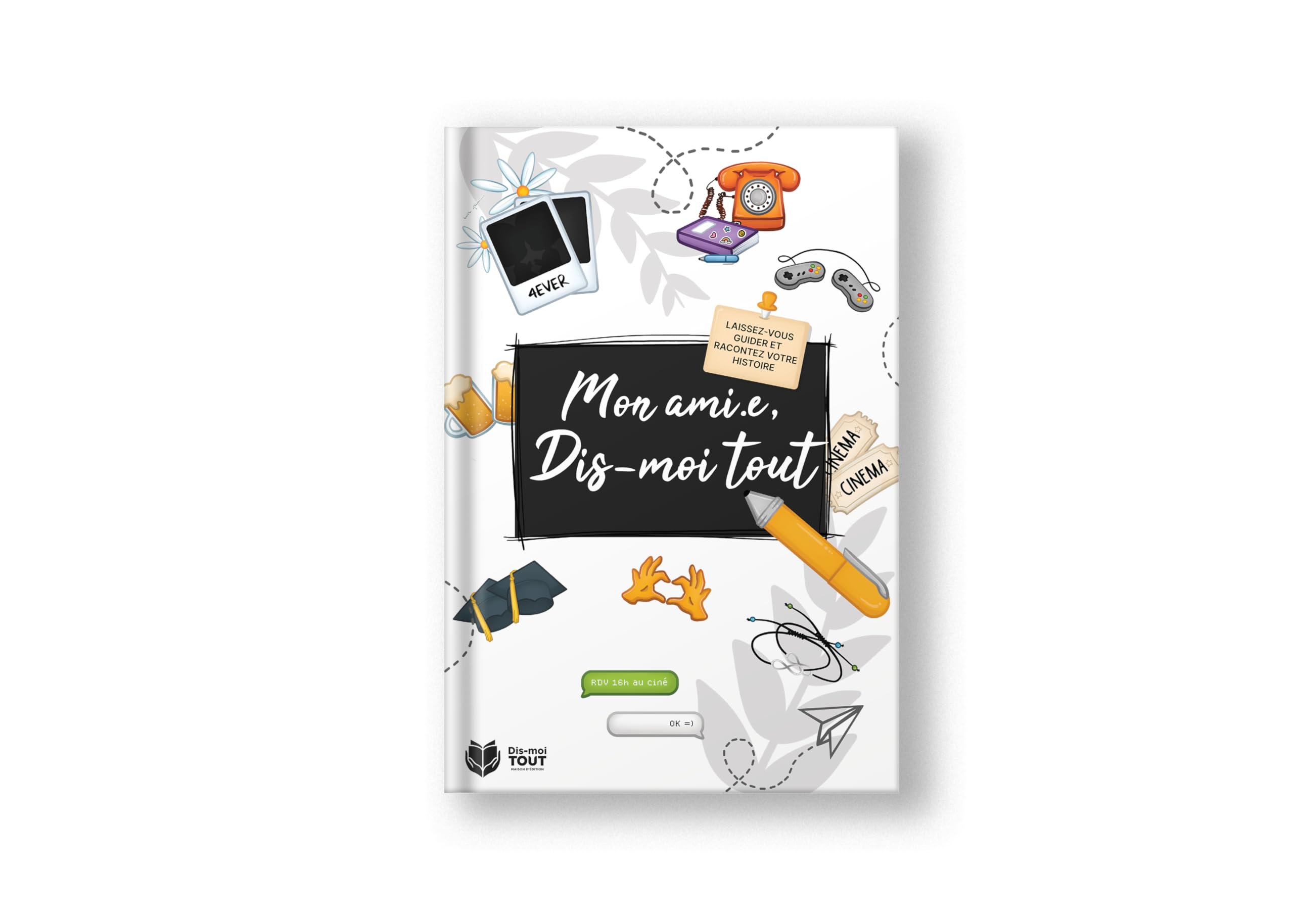 Livre "Mon ami.e, dis-moi tout" : raconte votre amitié, partagez vos souvenirs, vos fous rires et vos secrets – journal à remplir à deux, idée cadeau originale pour un anniversaire, Noël ou juste pour