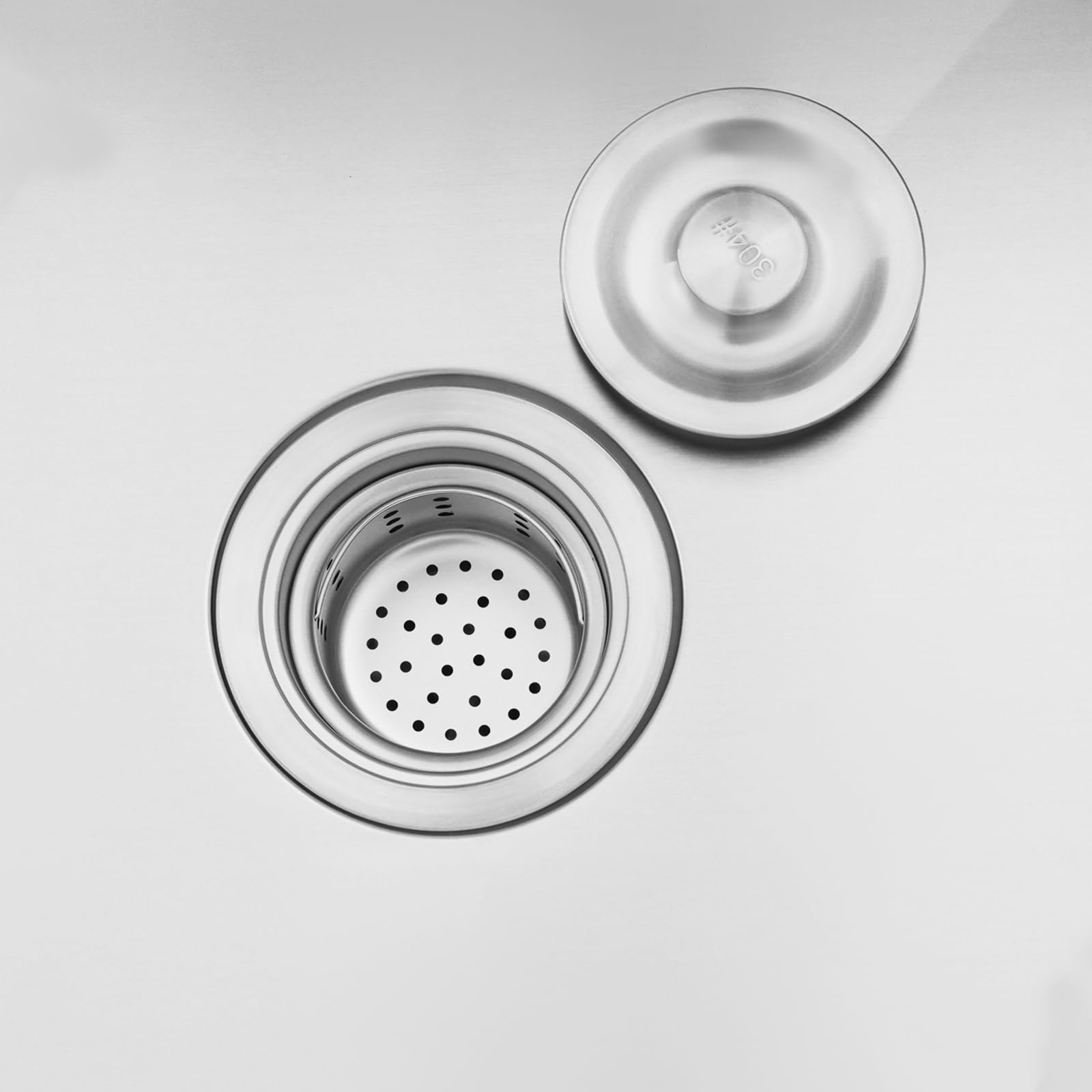 Lavello in acciaio inox, 78 x 43 cm, 2 vasche con sifone, lavello da incasso, lavello da cucina, in acciaio inox, per postazioni di lavoro