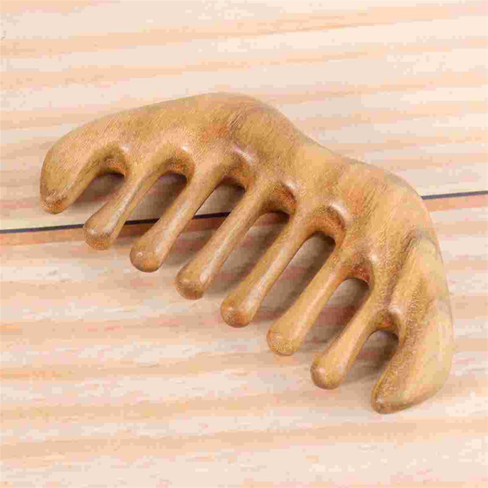 Massagekamm Sandelholz Haarausfall Augen Schulter und Nacken Beauty Lifting Breitzahniger Holzkamm 1St (Color : Wooden Comb A)