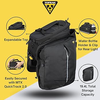 Amazon.com: Topeak MTX 2.0 TrunkBag DXP with Expandable Panniers