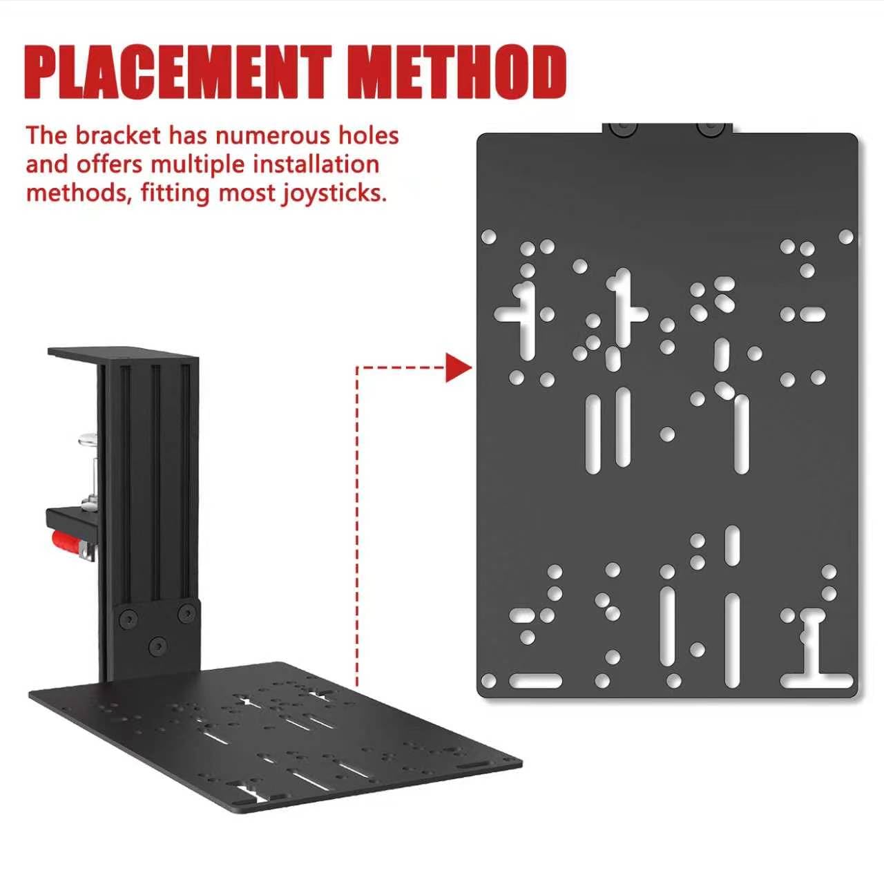 2 Set Desk Mount for Flight Sim Game Joystick, Throttle, Hotas