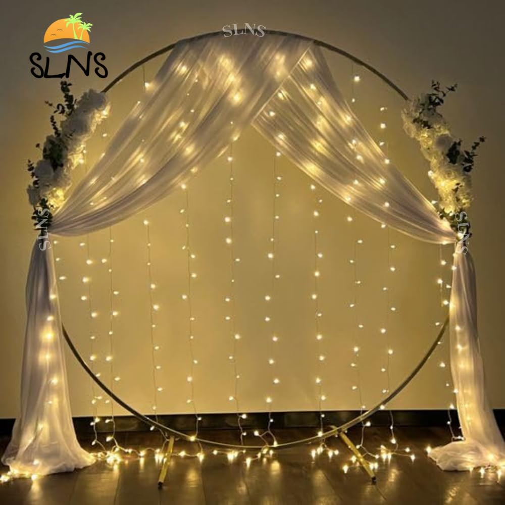 Slns Round Arch Balloon Decoration Stand | White PVC Frame | 5Ft Height X 6Ft Width | Durable Arch For Birthday, Anniversary, Party Decorations, 1 Package