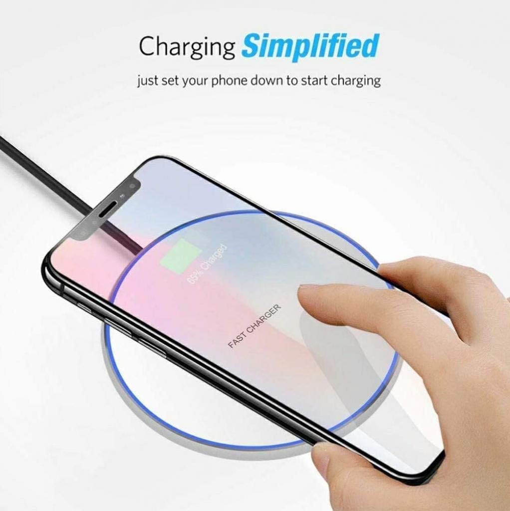 15W Wireless Charger Fast Charging Pad Slim for Galaxy Note 20, Ultra - Quick Charge White Compatible with Samsung Galaxy Note 20, Note 20 Ultra