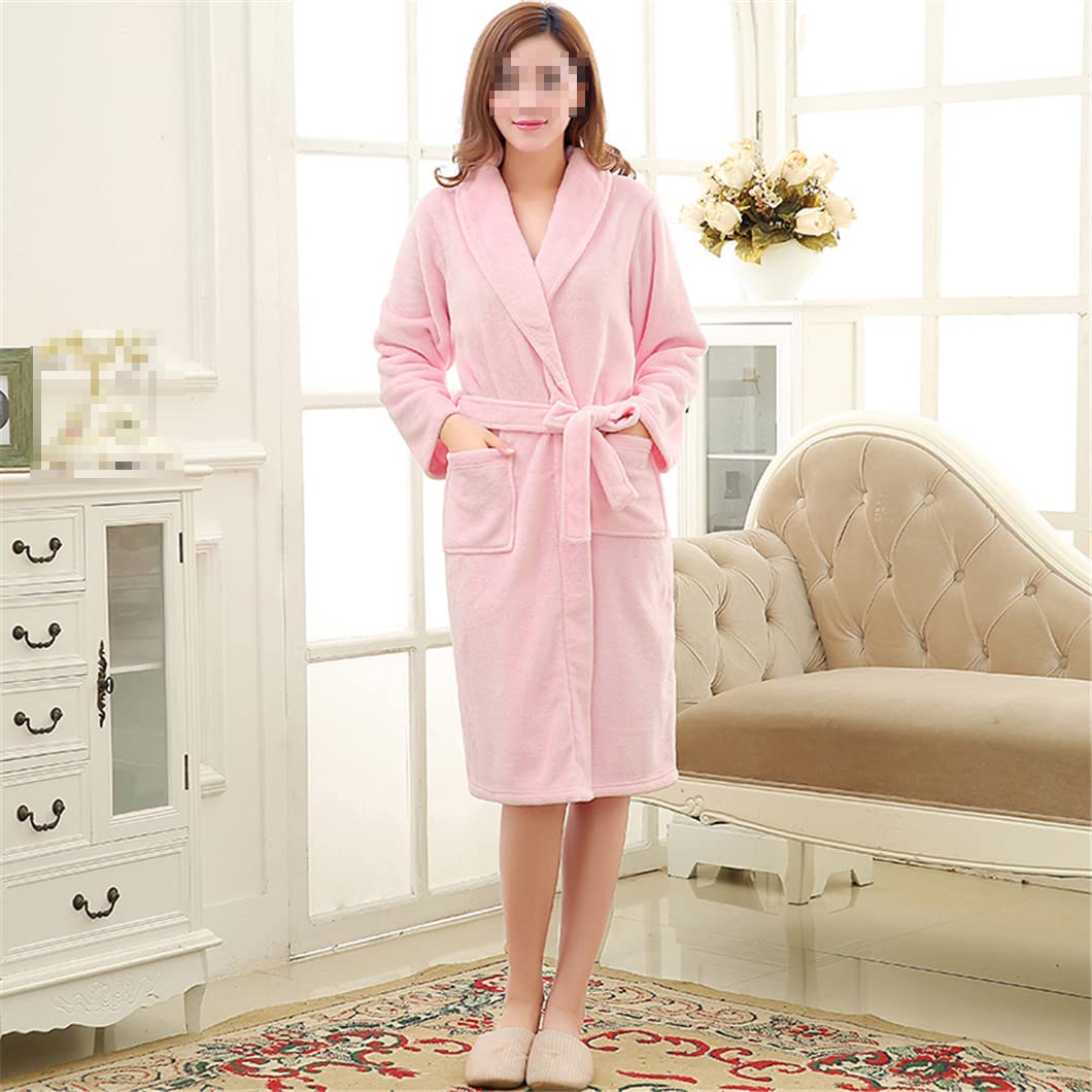 keusyoi Kobiety mężczyźni miękki ciepły koralowy polar długi szlafrok zimowy kimono flanelowa koszula nocna damski szlafrok męski bielizna nocna