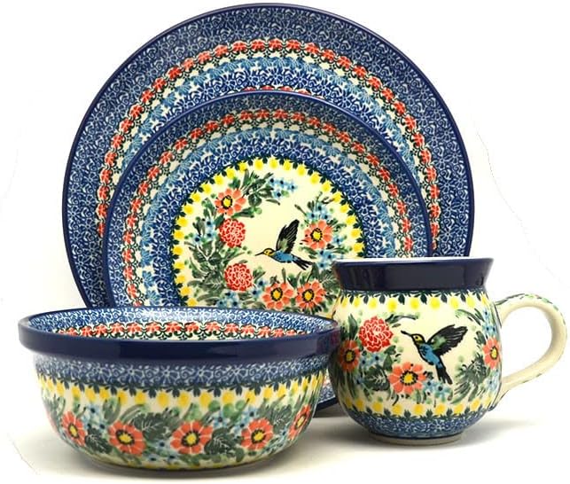 Polish Pottery 4-pc. Place Setting with Standard Bowl - Unikat Signature - U3357