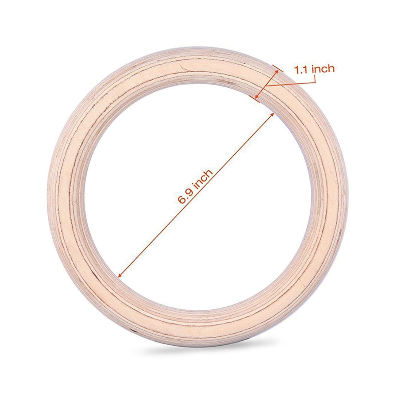 BRIGHTFUFU Gymnastic Rings for Full Body Strength Training Durable Fitness Rings for Workouts Cross Training and Home Gym Exercises