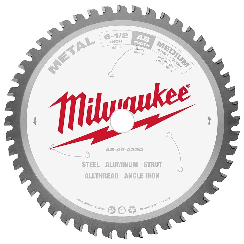 Milwaukee 48404220 Disco Sierra Circular para Metal, 165 mm Diámetro