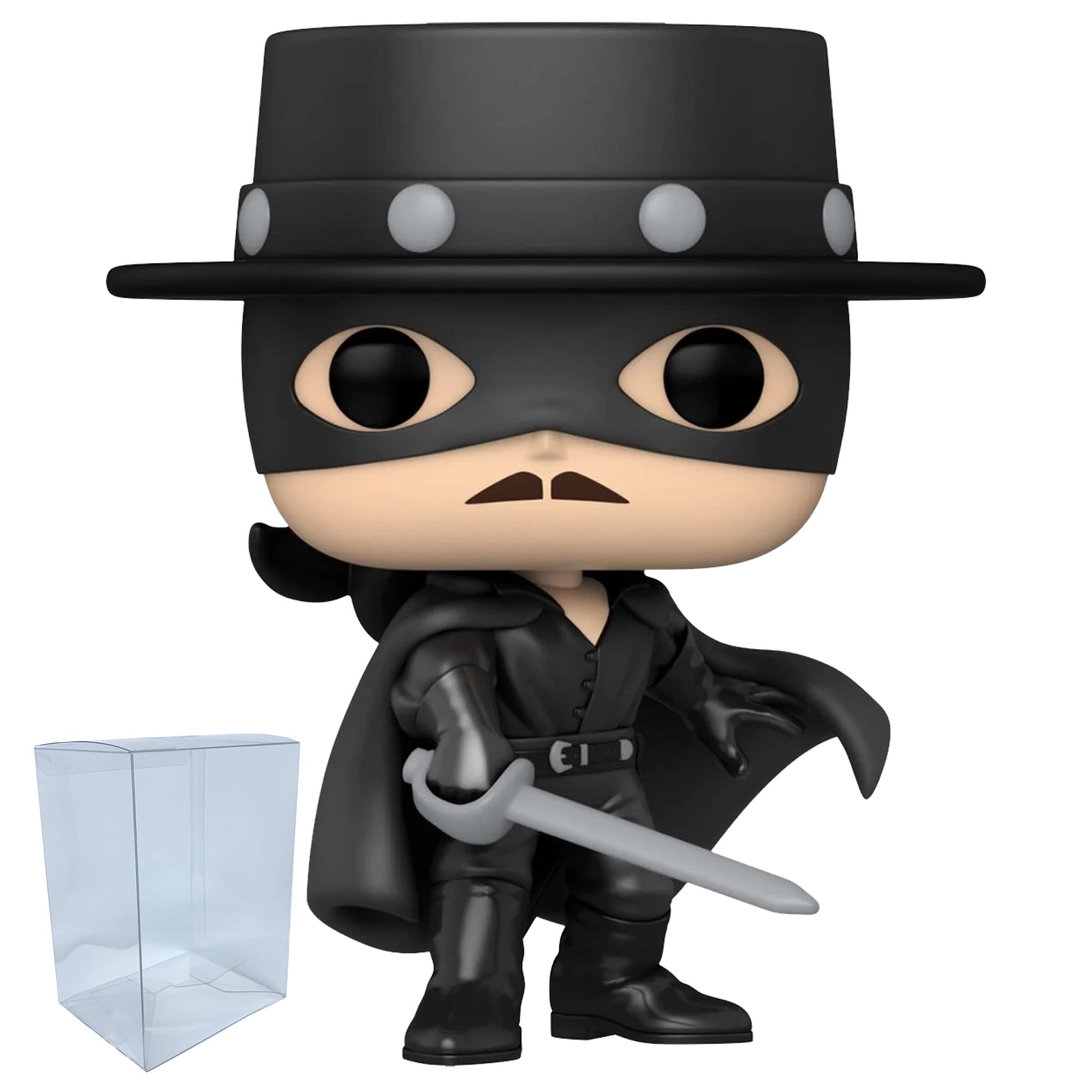 Zorro 65th Anniversary Funko Pop with Protector Bundle - Includes Disney: TV: Zorro 65th Anniversary Vinyl Figure #1270 with Blue Salamander Emporium Plastic Protector Case