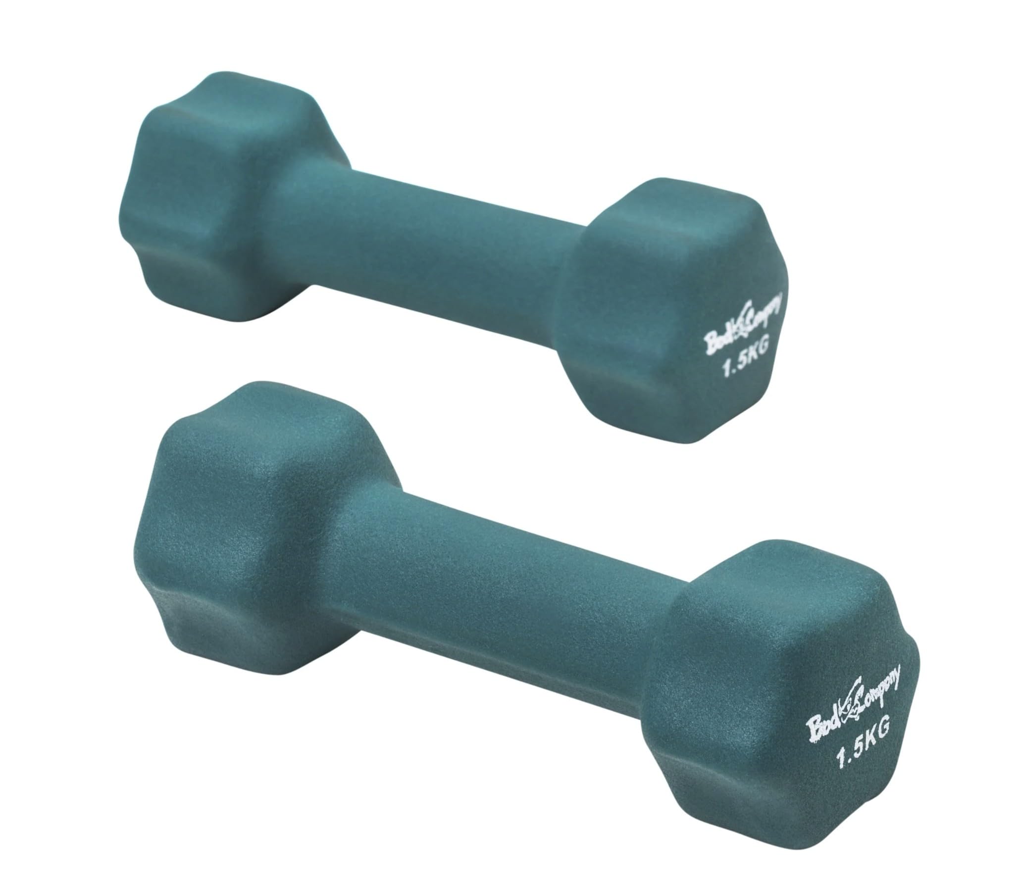 Bad Company Neoprenowe hantle do aerobiku, gimnastyki i fitnessu, 2 x 0,5 kg + 2 x 1 kg + 2 x 1,5 kg + 2 x 2 kg