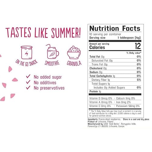 Miniatura 8 de Super Garden Piezas de fresa y frambuesa liofilizadas sabrosas y nutritivas trozos de fresa y frambuesa liofilizadas sin gluten conservantes ni