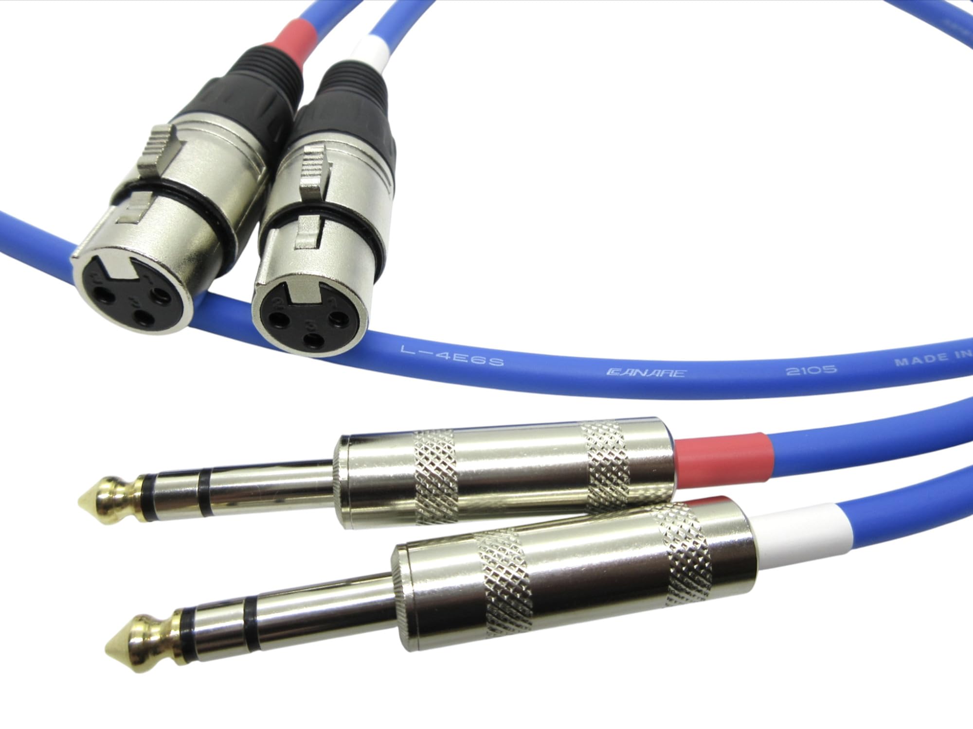 Amazon.co.jp: [AUDIO YAMATO] XLR(メス)-TRSフォンケーブル 2本1