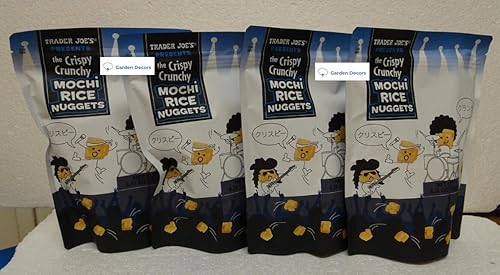 Trader Joe's Crispy Crunchy Original Mochi Nuggets de arroz 6.35 oz 6.35oz (cuatro bolsas)