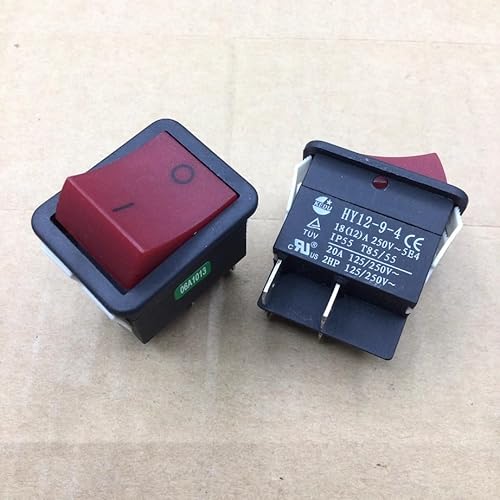 KEDU HY12-9-4 Compatible Rocker Switch 18A 250V, Durable Power Switch for Welding Machines (TIG, MIG), Industrial Equipment