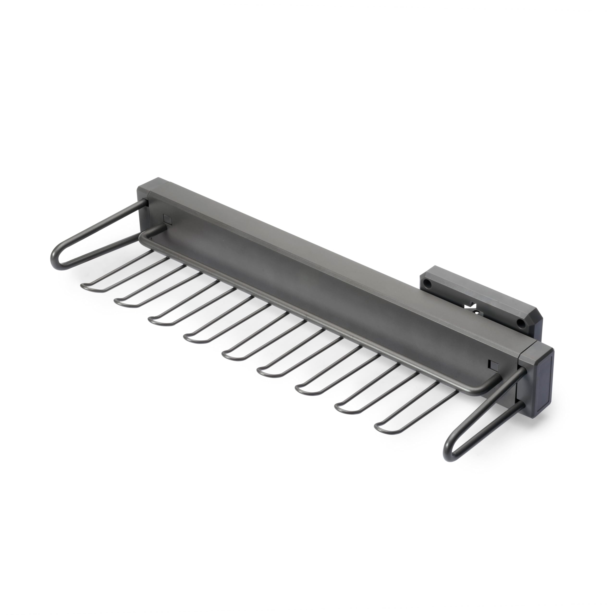 Emuca - Krawattenhalter seitlich ausziehbar Quartz, Kunststoff und Aluminium, Titanium