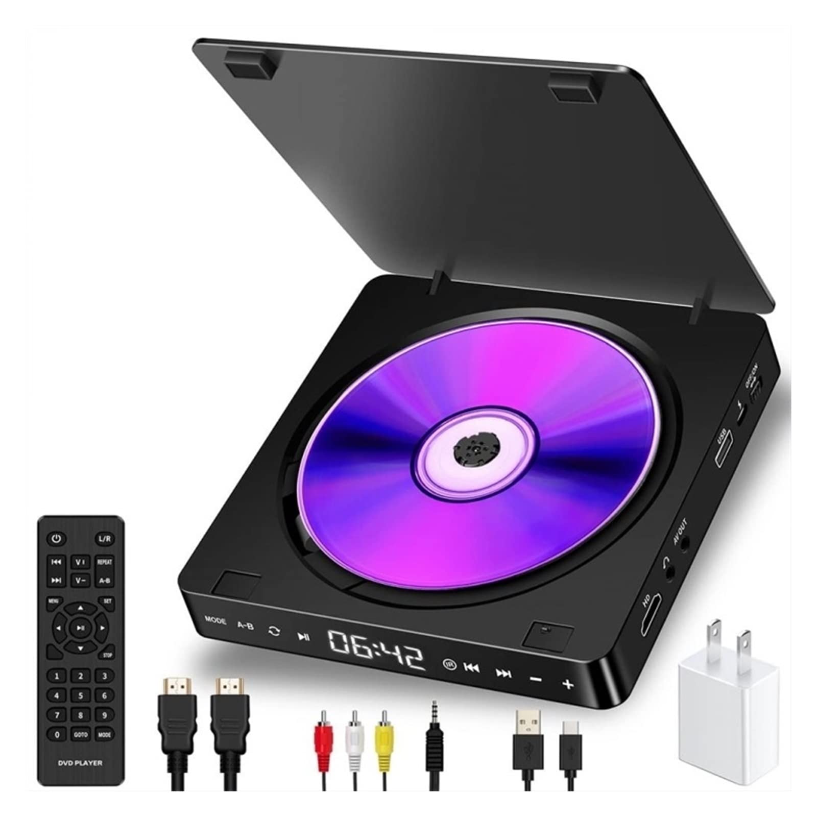 Lettore Dvd Portatile, Prezzo di Fabbrica Mini Lettore Dvd HD for la casa,Compatibilità Multiformato