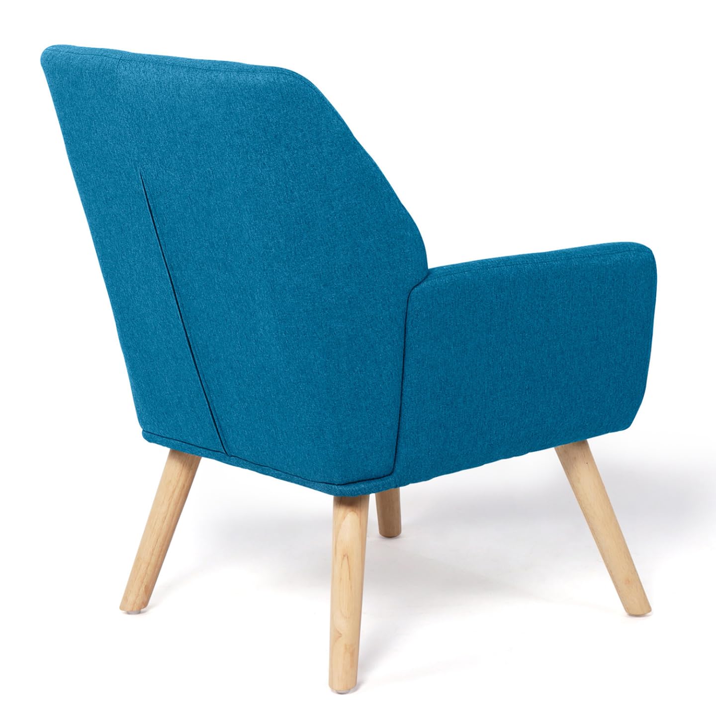 IDMarket - Sillón escandinavo NAT de tela, color azul pato