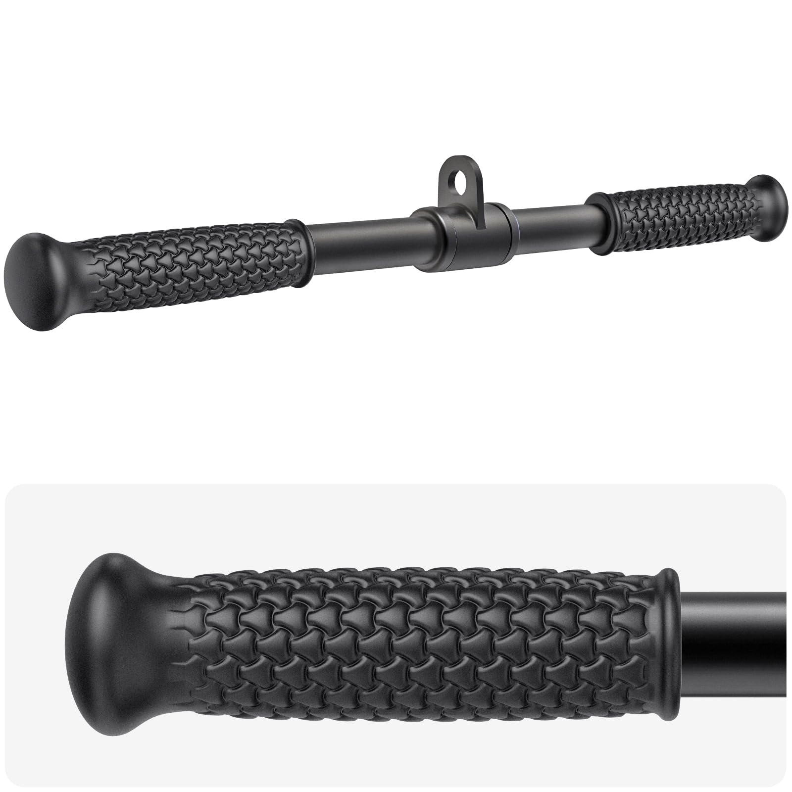 SELEWARE Accesorios para tríceps y lat pulldown, Gimnasio doméstico, Accesorios de Entrenamiento con Mango de Goma Suave Antideslizante, Accesorios para máquinas de Cable