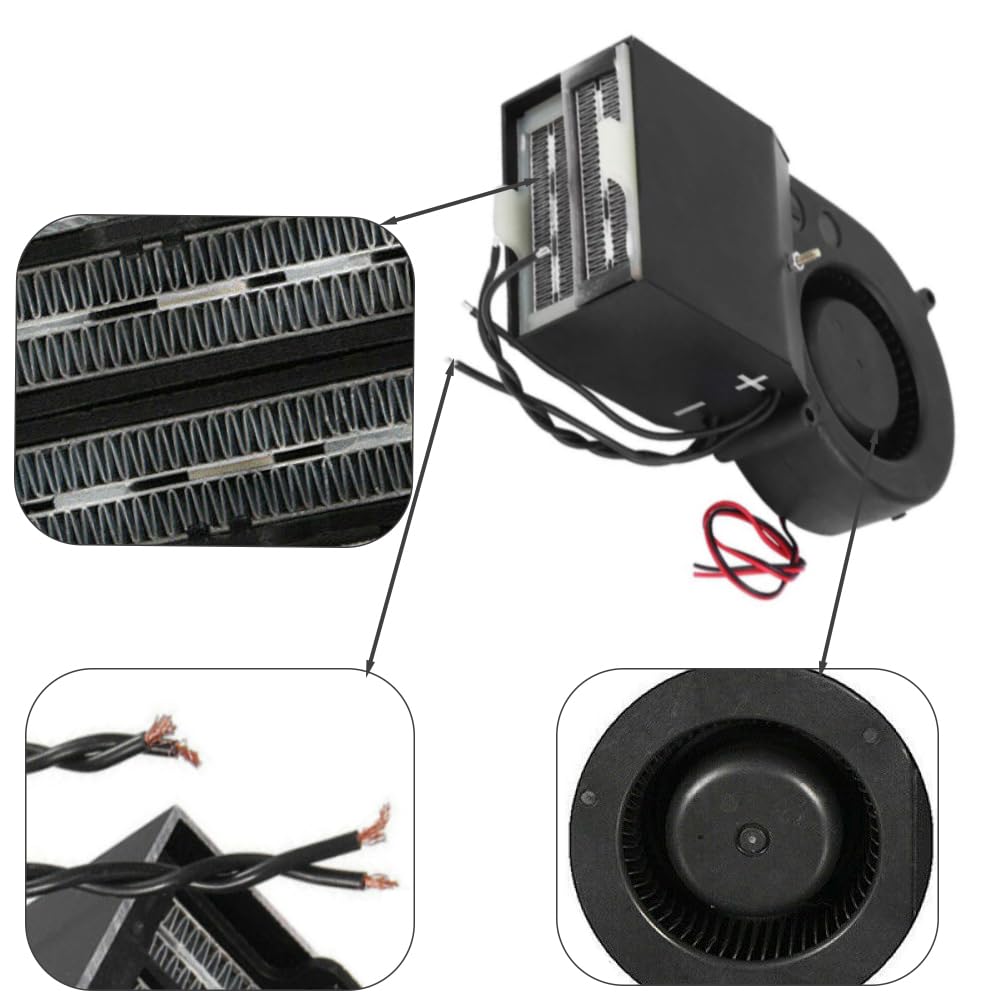 Riloer Autoheizung für Wohnmobil, 12 V, tragbar, für den Winter, schnelles Aufheizen und Entfrosten, Zigarettenanzünder-Stecker, kompatibel mit verschiedenen 12-V-Autos
