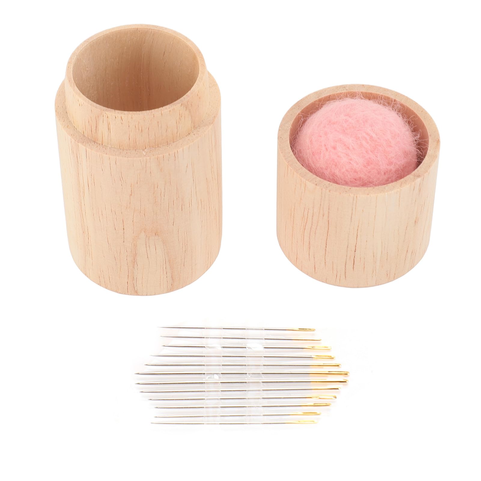 Soporte de madera para agujas portátil, ideal para tus viajes y talleres de costura
