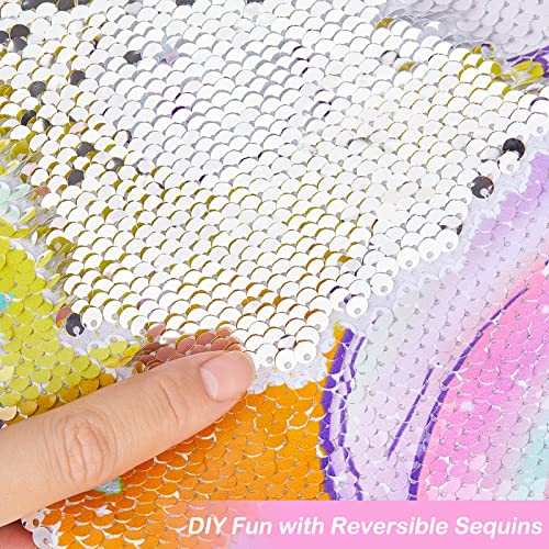 Mhjy Unicorn Drawstring Backpack, Reversible Sequin Gym Bag Dance Sports Bag For Kids Girl,Colorful #TOP4