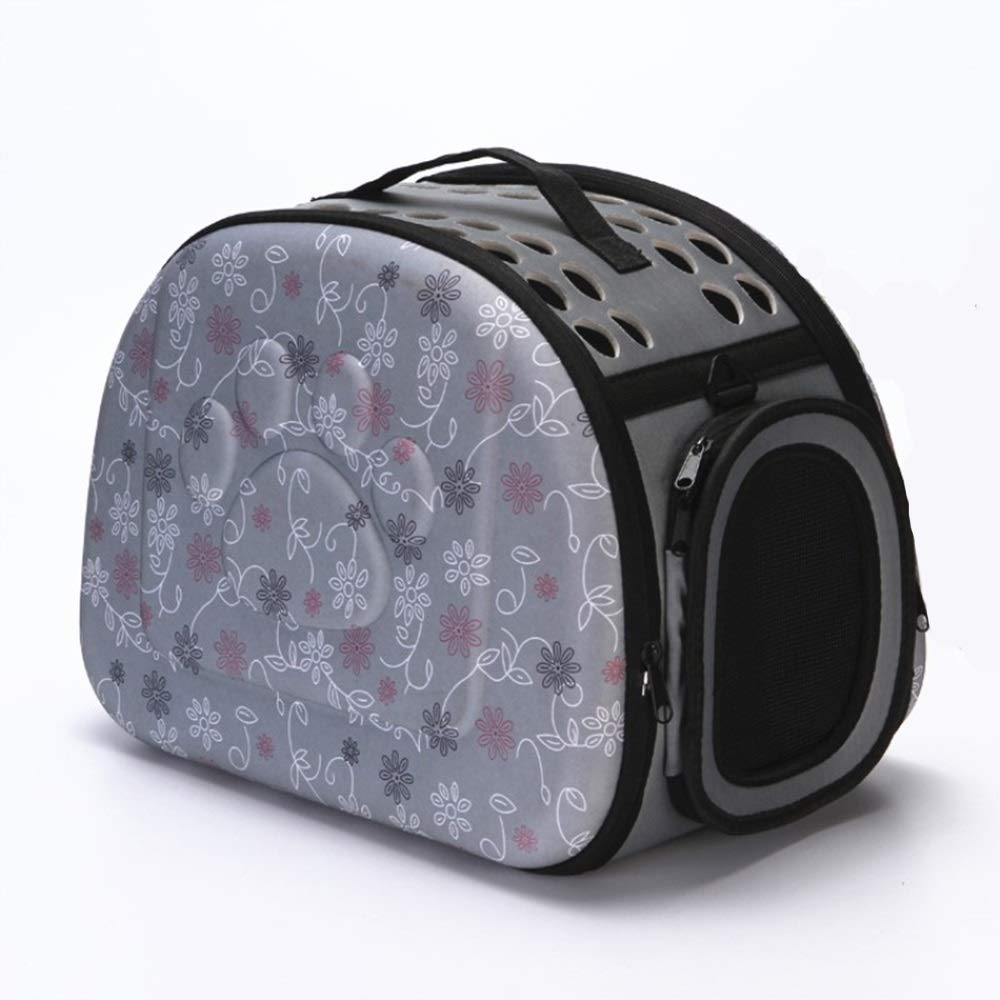 Sac de voyage pliable et portatif en EVA gris pour chats et chiens