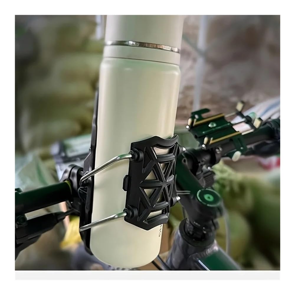 1 Unidad. Portavasos Ajustable de 360 ​​Grados para Manillar de Bicicleta o Motocicleta, para Botella de Agua, para Ciclismo de Carretera y Moto de Aventura.