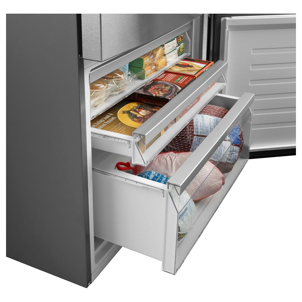 GE Appliances 17.7 Cu. Ft. Bottom Freezer Refrigerator In Fingerprint Resistant Stainless Steel, Counter Depth on Fridge.com - View 6