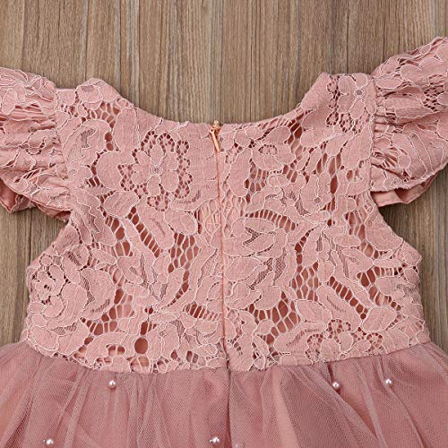 2-7 jaar baby meisje bloem boog roze jurk prinses verjaardag party pageant jurk tutu leuk en speelgoed - Image 7