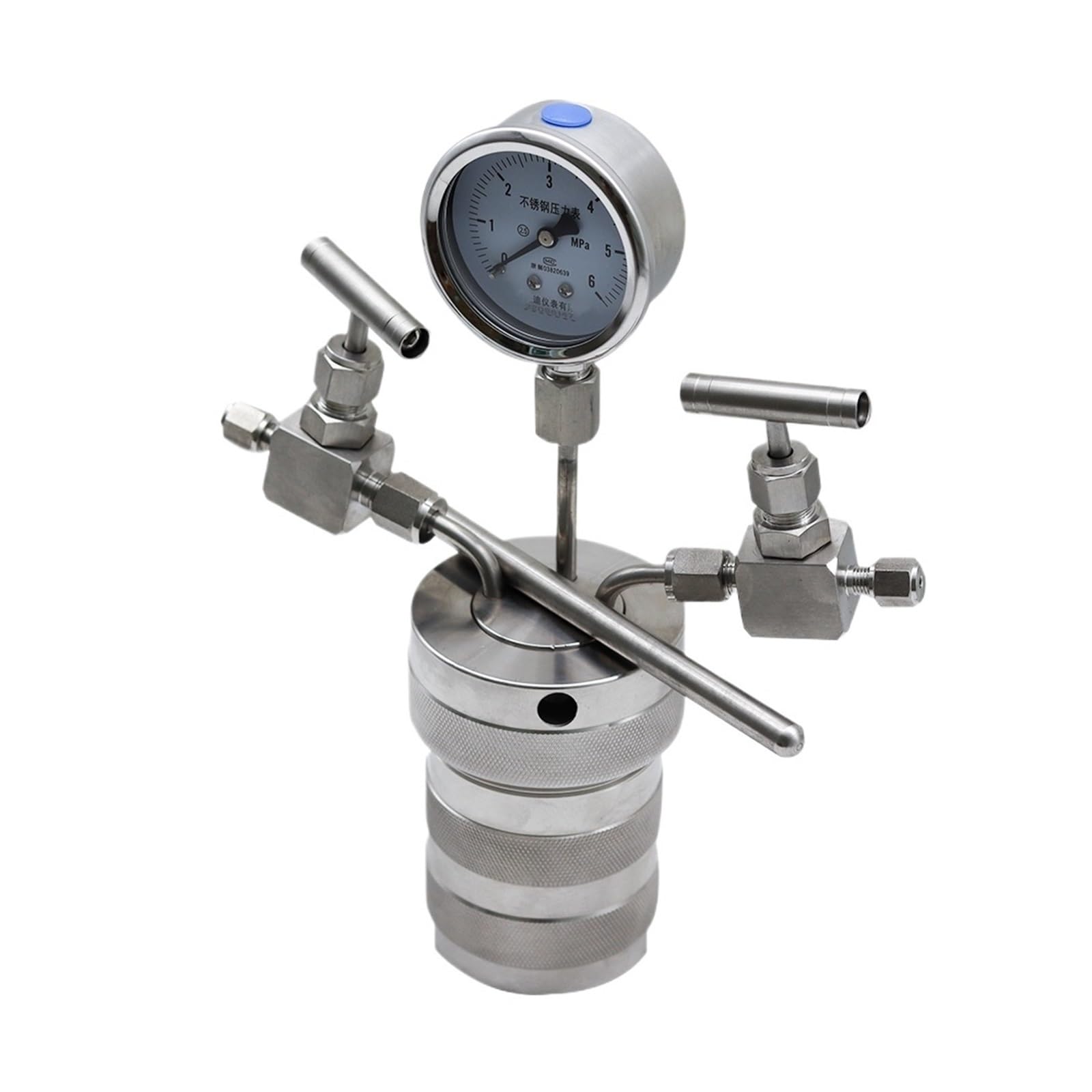 Reaktor syntezy hydrotermalnej Synteza hydrotermalna Autoklaw Naczynie reaktora + manometr wlotowy i wylotowy 25ml 6Mpa