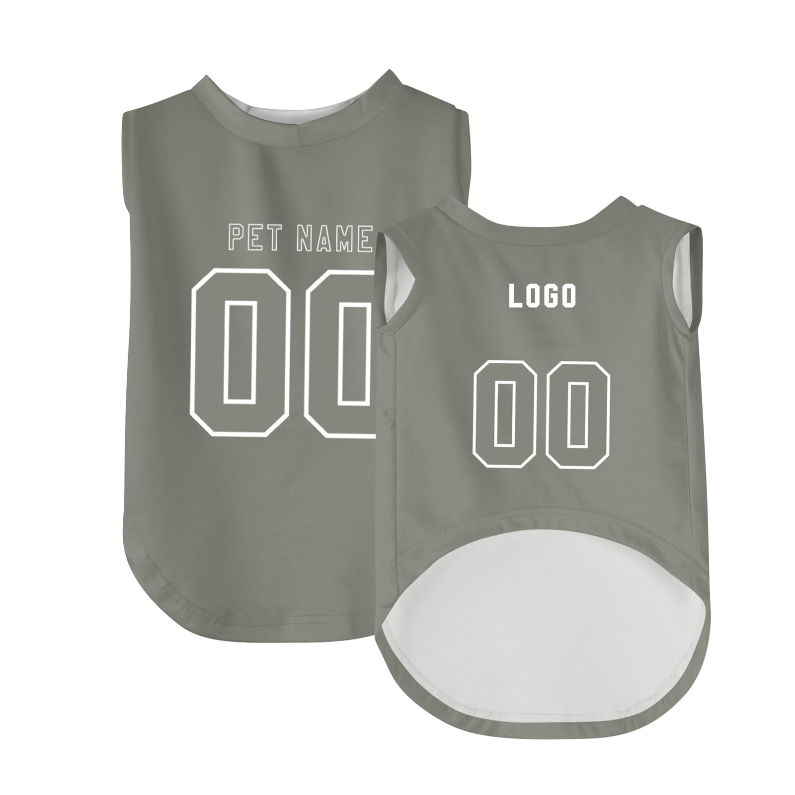 Custom Dog Tank Top Sleeveless Football Tee, Dog Football Jersey with Name Number Logo, Personalized Sports Fan Pet Jerseys Clothes for Small Medium Large Cat Dog Pet