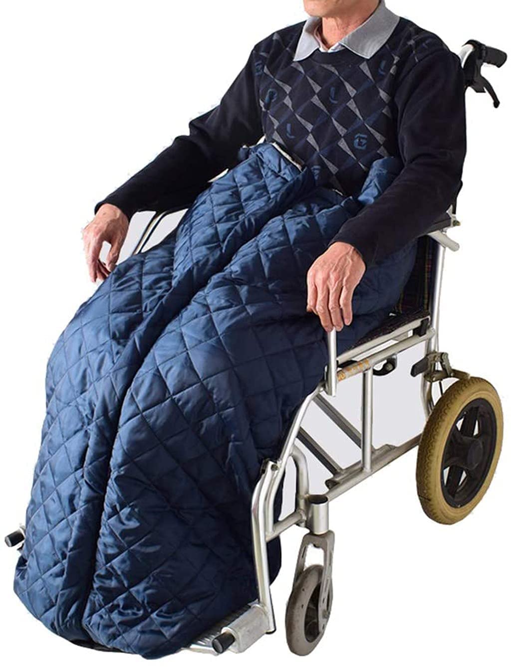 Bolsa para silla de ruedas, saco de forro polar impermeable para mayor comodidad y calidez, compatible con la mayoría de sillas de ruedas