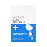 Peach Slices - Acne Spot Dots (30 ct) - Hydrocolloid Pimple Patches for Face - Absorb Gunk, Protect Picking & Support Healing - 3 Sizes (7, 10, & 12mm) - Vegan, Cruelty Free, Korean Skin Care & Beauty