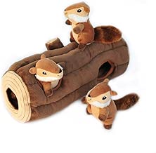 ZippyPaws - Woodland Friends Burrow, Interactive Squeaky Hide and Seek Plush Dog Toy - coolthings.us