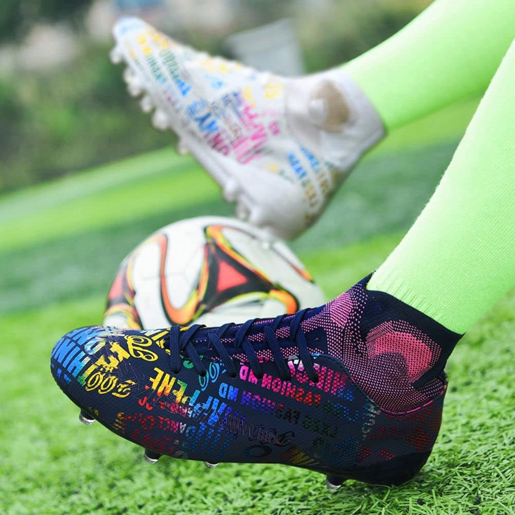 MAUGELY Men's Cleats Firm Ground Soccer Shoes Athletic Lightweight Running Outdoor Turf Comfortable Training Football Shoes - Image 5