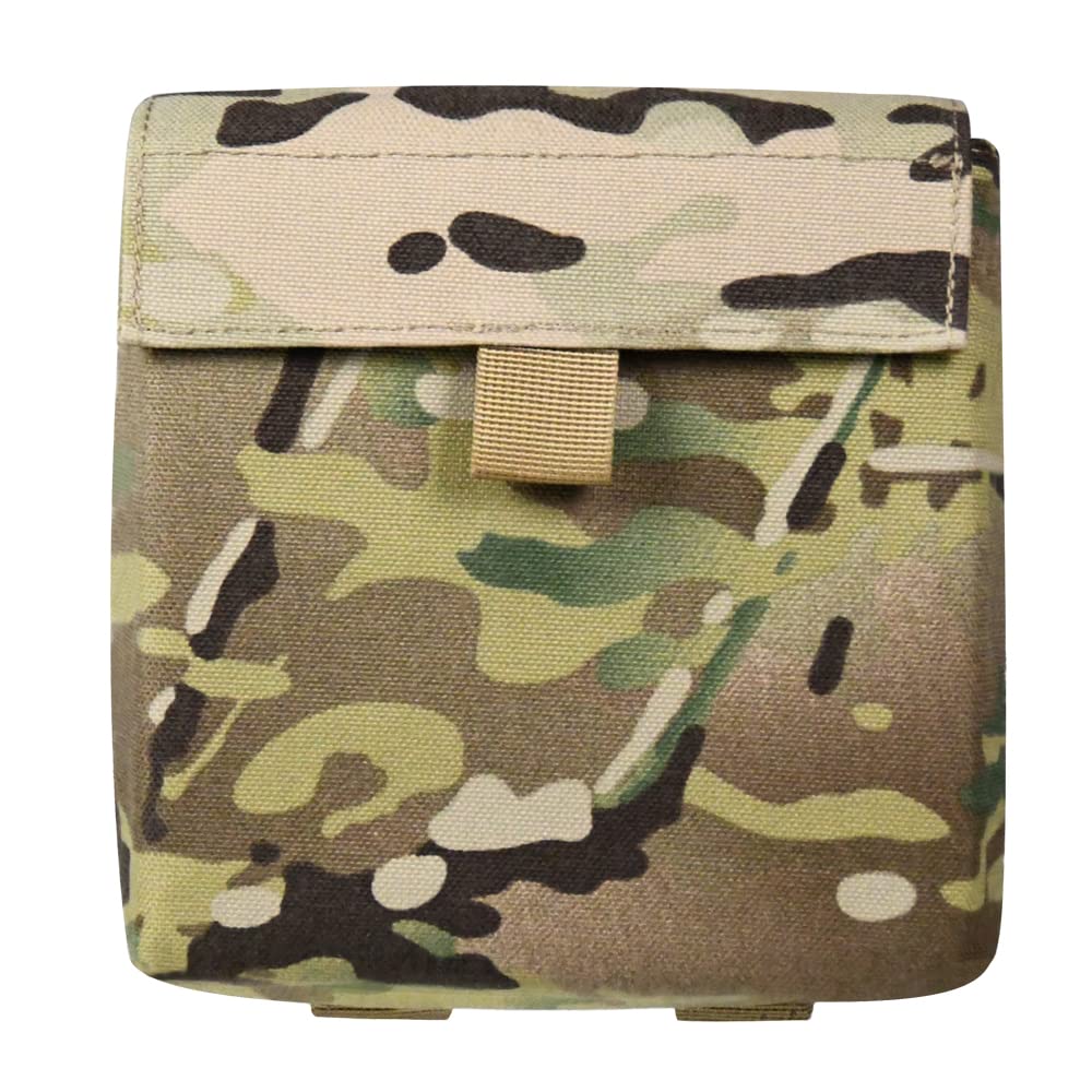 ULIONTAC Side Molle EDC Pouches for Backpack Waist Belt Attachment Surplus 1000D Nylon Compact Utility Water-Resistant Pouch 2 Pack(Multicamo)-image-14