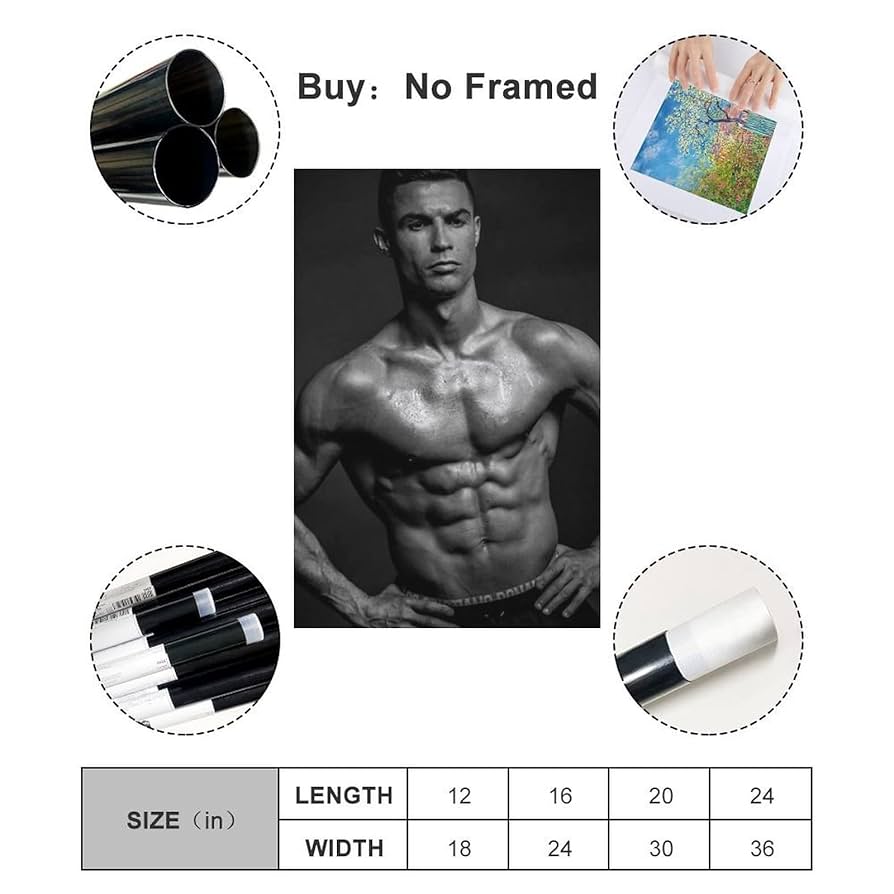 Amazon.co.jp: クリスティアーノ・ロナウド筋肉男 キャンバス