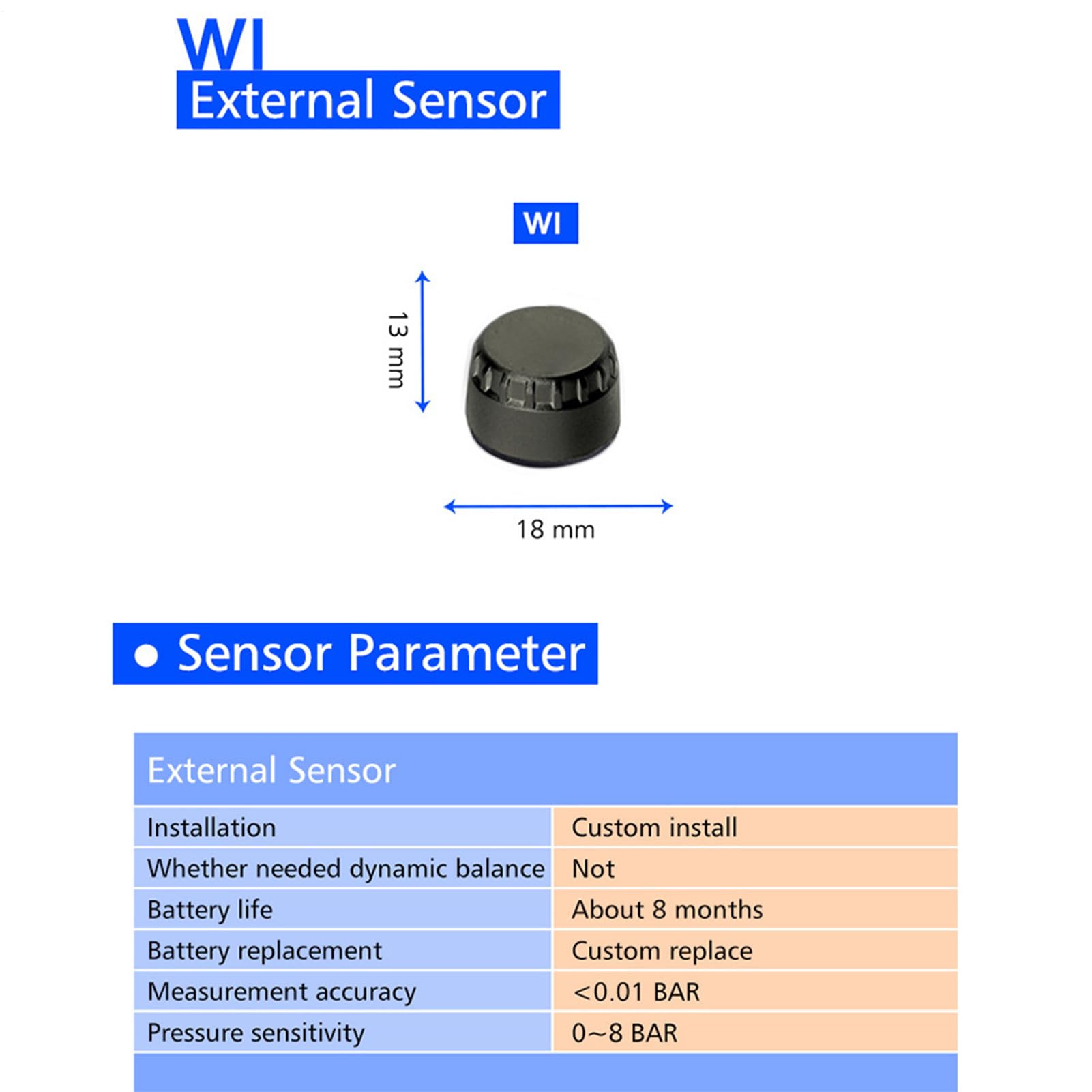 Motorrad-Reifendruckkontrollsystem M3, super wasserdichter Sensor mit Sonnenschutz, Echtzeitwarnung für Sicherheit, einfache Installation, Reitzubehör für Fahrräder und Roller