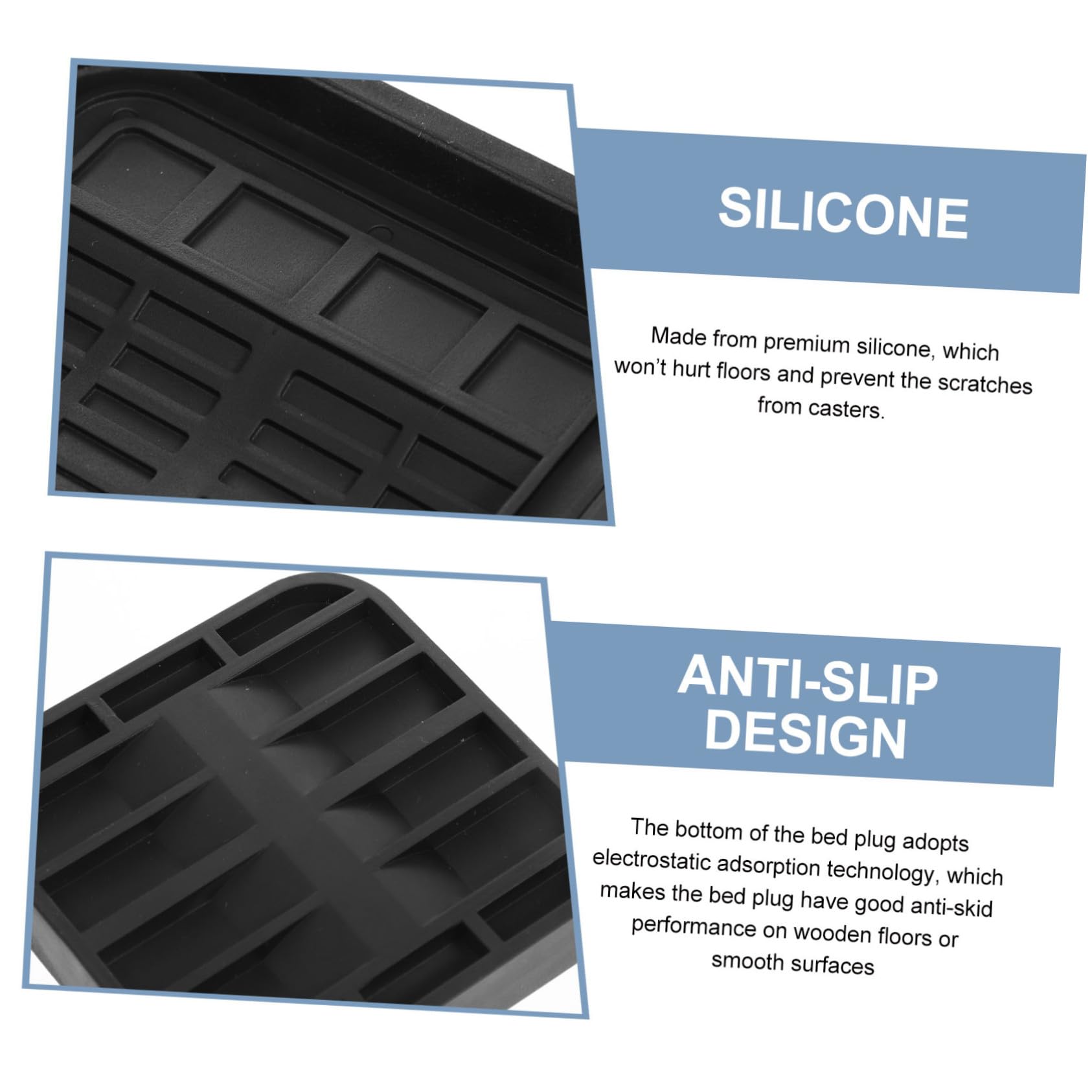 LIFKOME Set 8 Coppe Antiscivolo in Silicone per Ruote Mobili, Fermaruota per Divano Letto Sedia, Protezione Pavimenti in Legno Duro, Facili da Installare e Resistenti