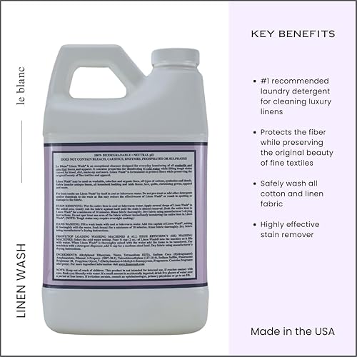 Miniatura 3 de Le Blanc Original Linen Wash - Limpiador de lavandería de lujo para ropa de cama y mesa, 64 onzas (paquete de 6)